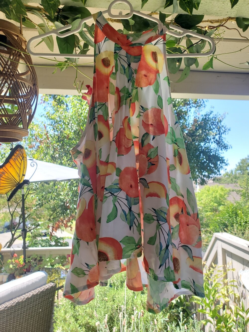Floral Peach Print Women's Shirt - Lightweight Summer Style